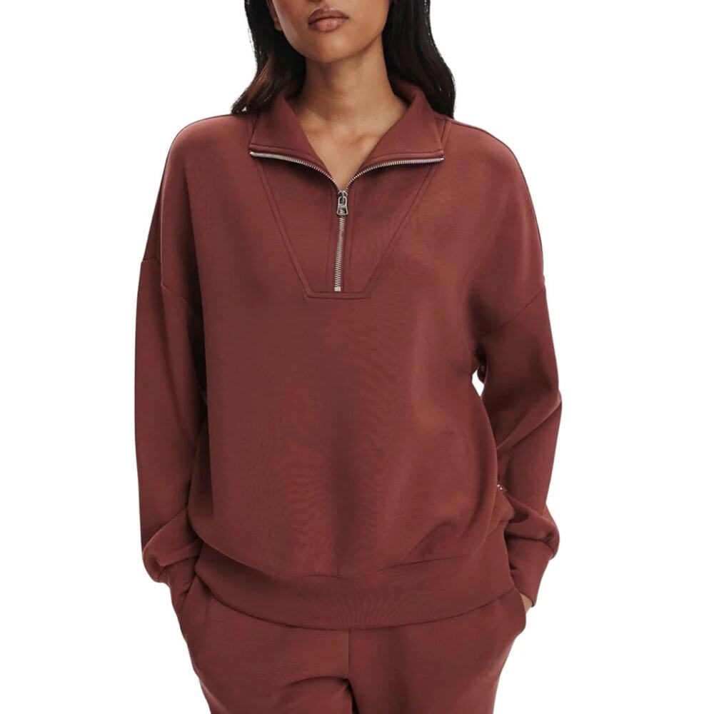 Varley Hawley Half-Zip Sweatshirt - Cinnamon